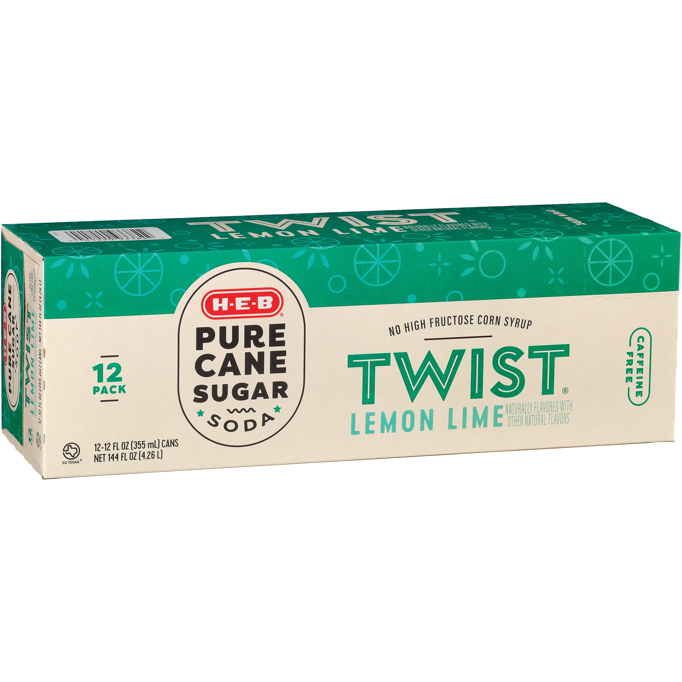 H-E-B Pure Cane Sugar Twist Soda 12 Oz Cans - Shop Soda At H-E-B