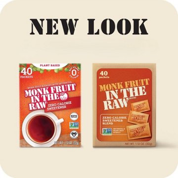 Monk Fruit in the Raw Zero Calorie Sweetener Packets, 40 ct