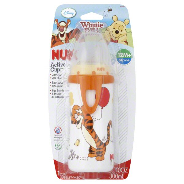 Gerber NUK Disney Winnie The Pooh Silicone Spill Proof Active Cup (12 ...