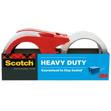 Scotch Heavy Duty Packaging Tape with Dispenser, 2 Pk, 38.2 yd