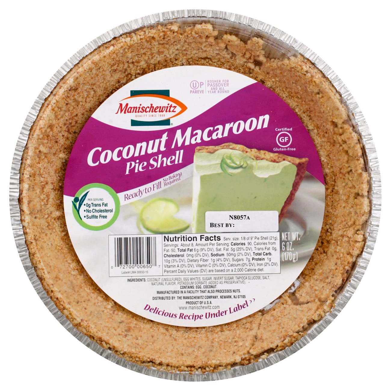 Manischewitz Coconut Pie Shell Shop Pie crusts at HEB