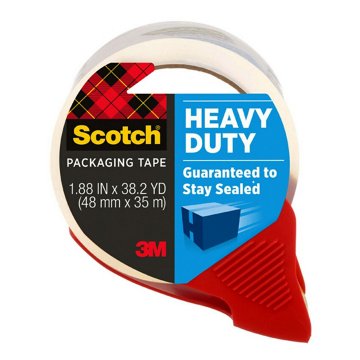Scotch Heavy Duty Packaging Tape with Dispenser, 38.2 yd