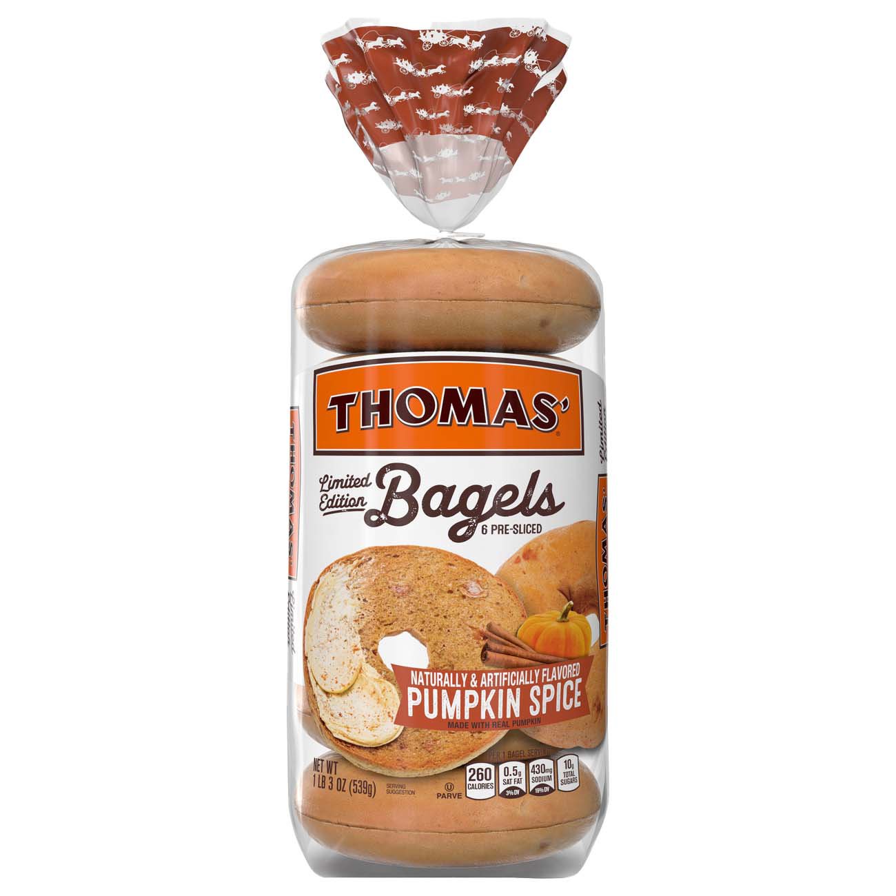 Thomas' Pumpkin Spice Bagels - Shop Bread At H-E-B