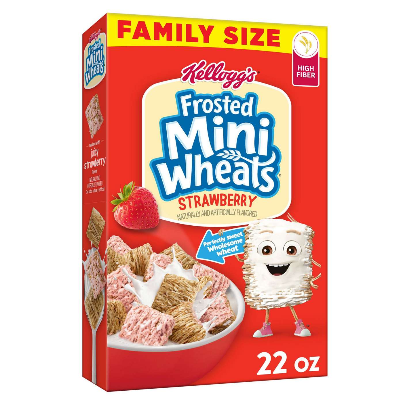 Kellogg's Frosted Mini-Wheats Strawberry Cold Breakfast Cereal; image 1 of 5