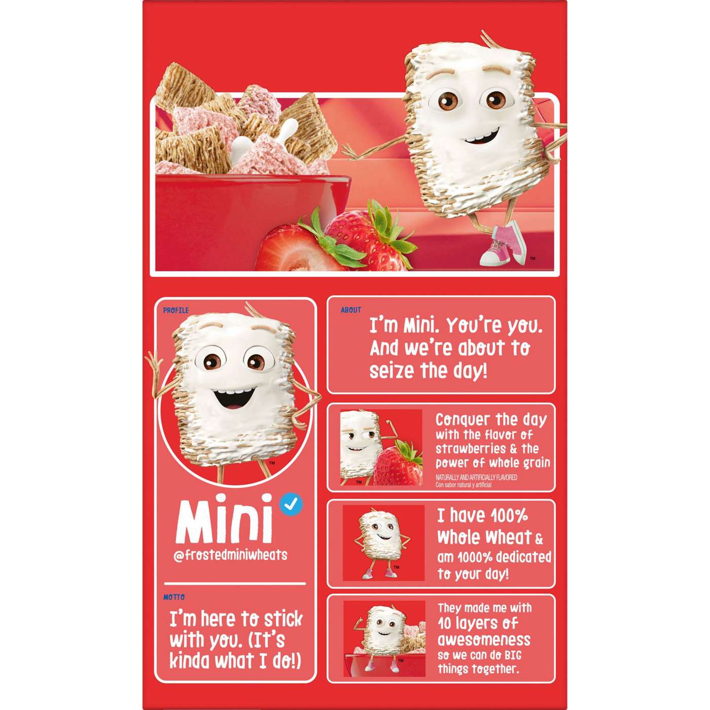 Kellogg's Frosted Mini-Wheats Strawberry Cold Breakfast Cereal; image 3 of 5