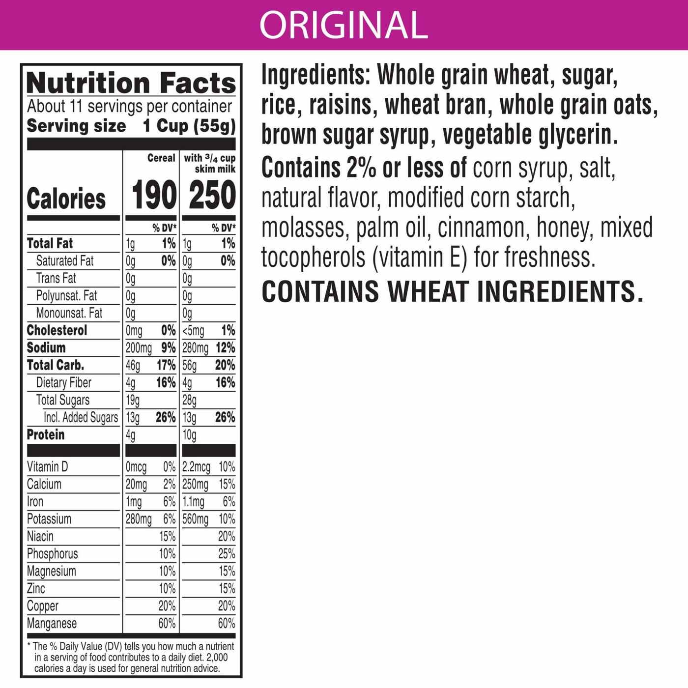 Kellogg's Raisin Bran Crunch Original Cold Breakfast Cereal - Family Size; image 6 of 12