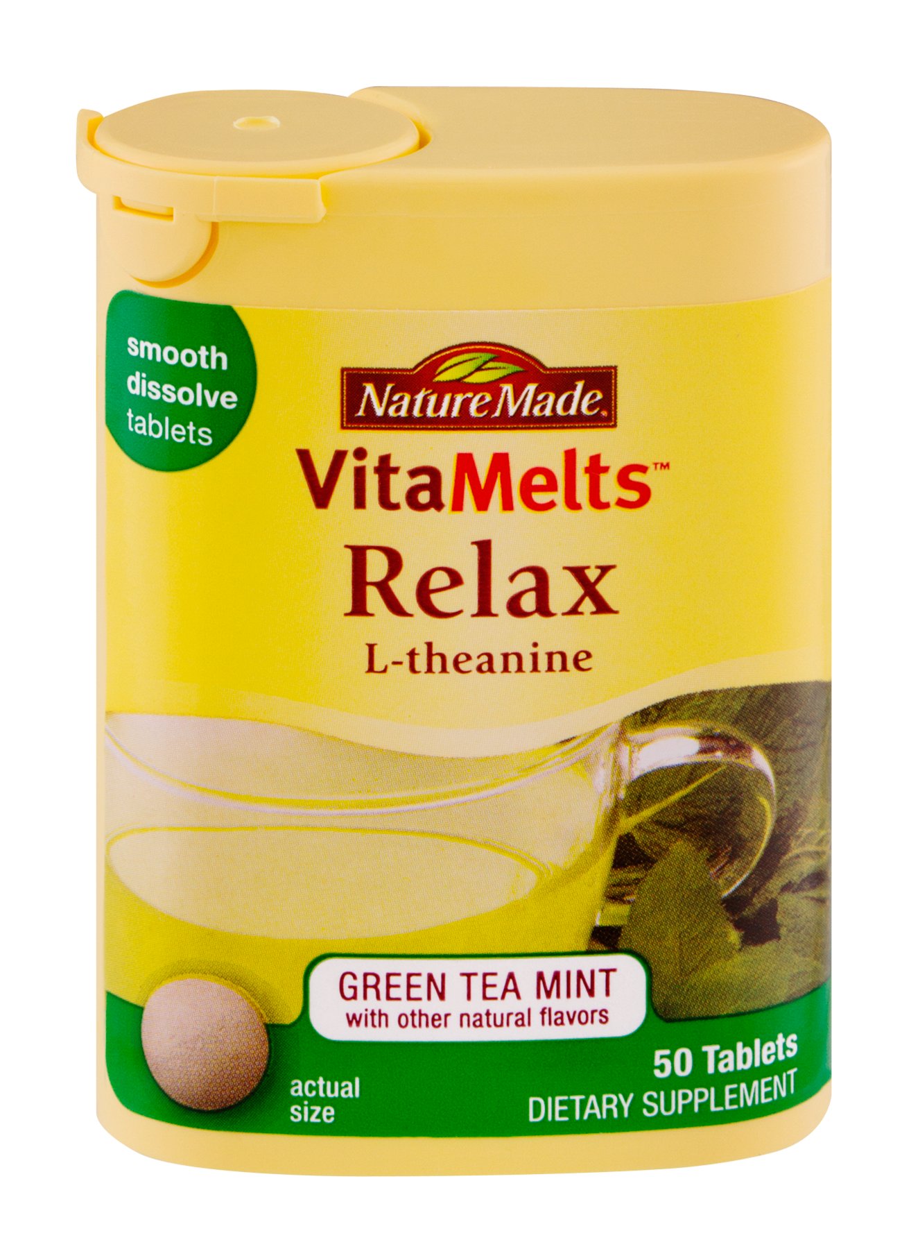 Nature Made VitaMelts Relax LThieanine Green Tea Mint Tablets Shop