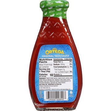 Ortega Mild Original Taco Sauce, 8 oz