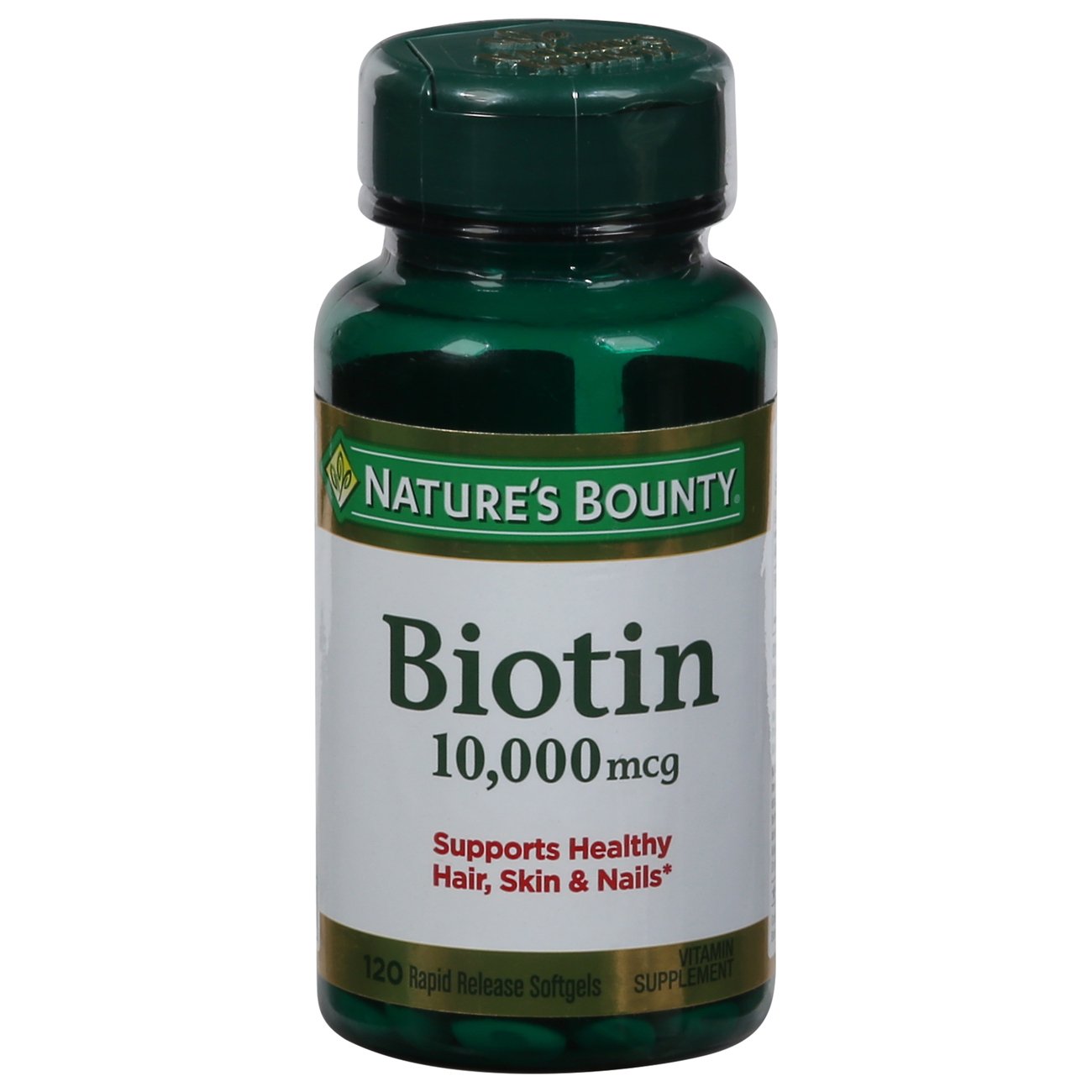 duizend Ploeg Neuropathie Nature's Bounty Biotin 10,000 mcg Softgels - Shop Vitamins A-Z at H-E-B