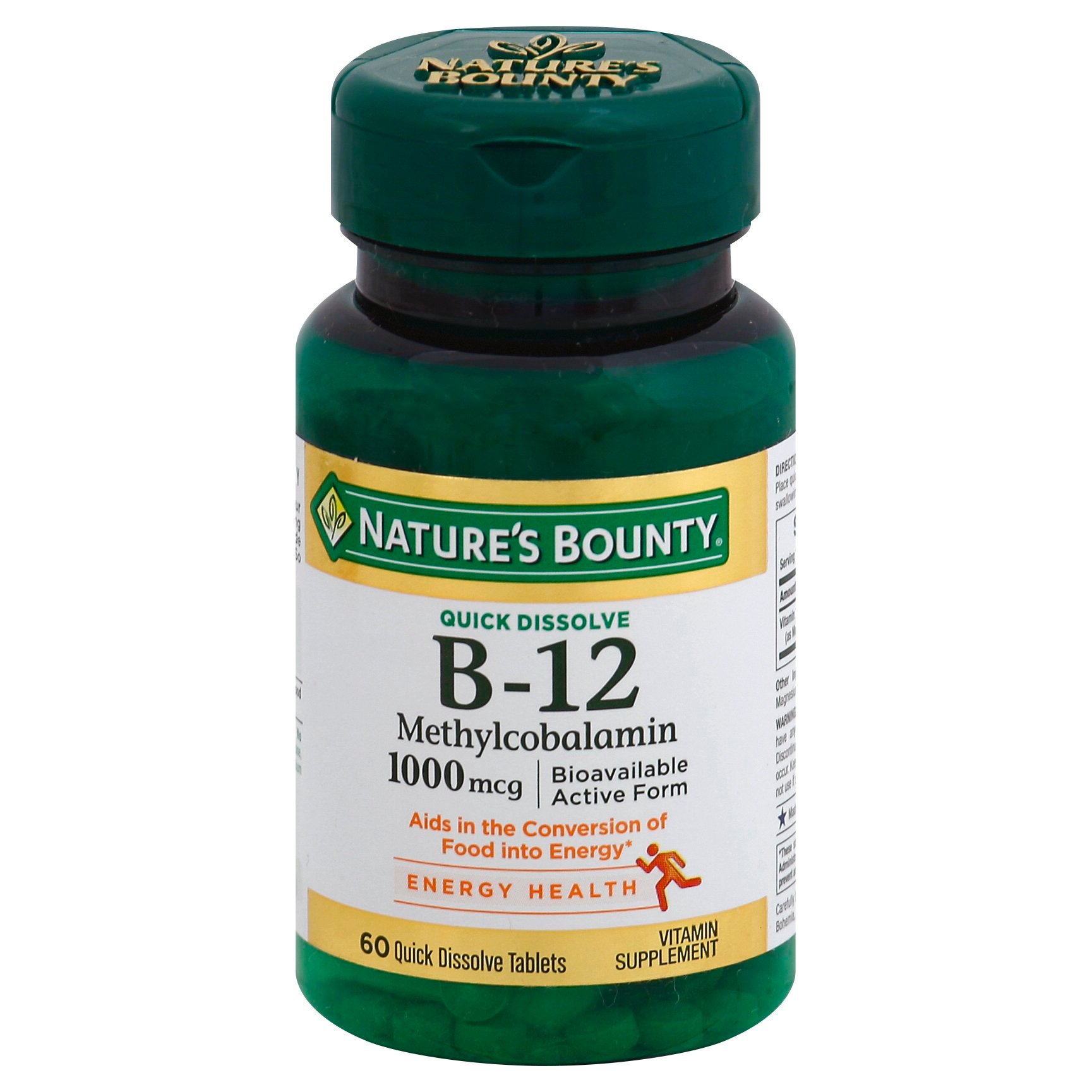 Nature's Bounty Methylcobalamin Vitmain B-12 1000 mcg Quick Tablets - Shop Vitamins Supplements at H-E-B