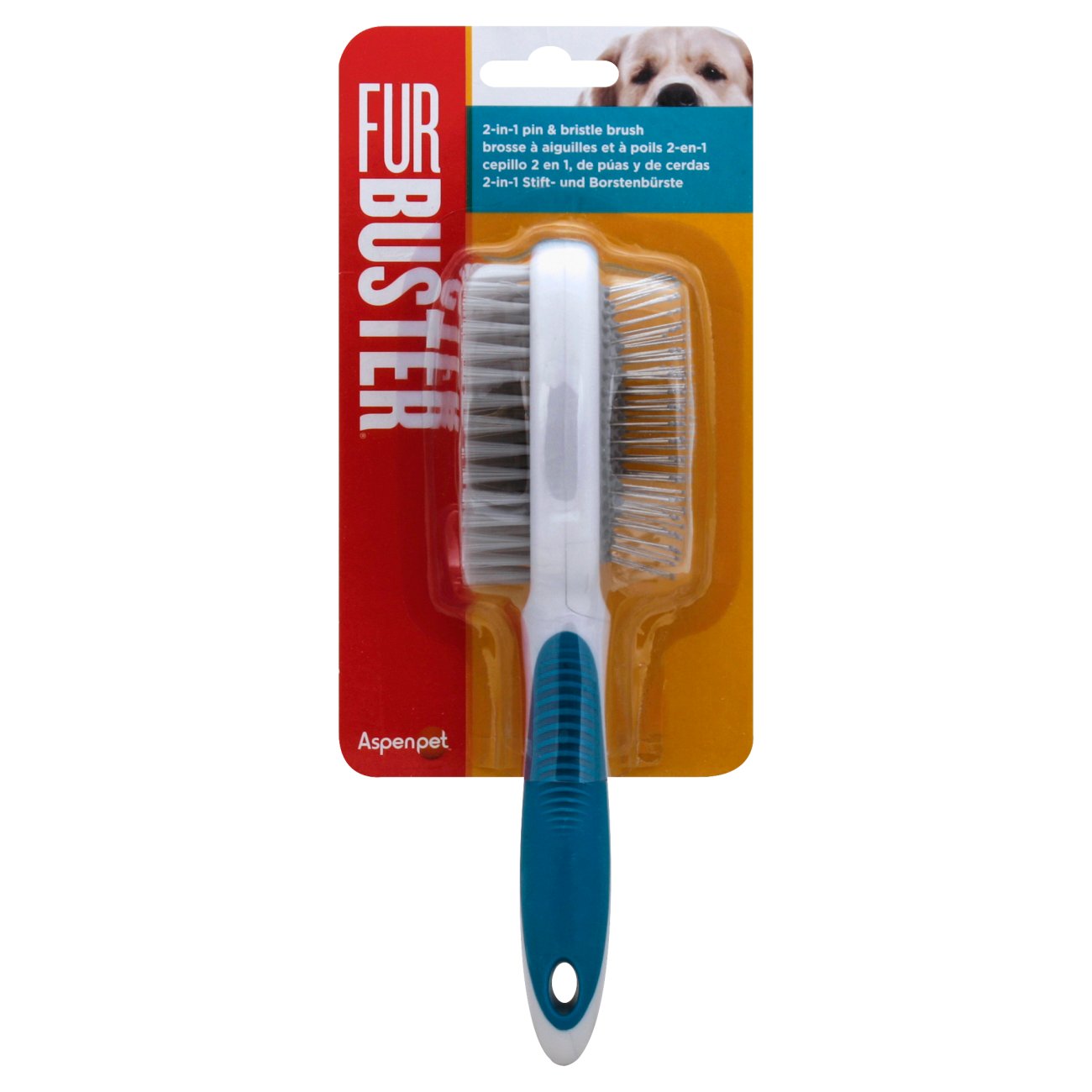 Furbuster Pin Bristle Dog Brush Shop Grooming at HEB