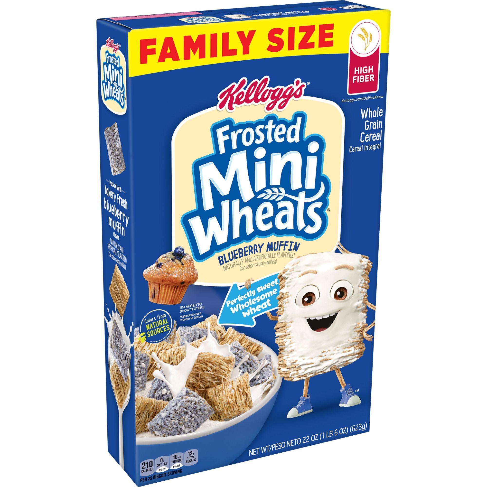 Kellogg's Blueberry Frosted Mini Wheats Cereal Family Size Shop