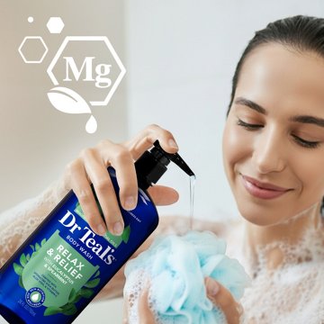 Dr Teal's Body Wash with Pure Epsom Salt - Relax & Relief Eucalyptus & Spearmint, 24 oz