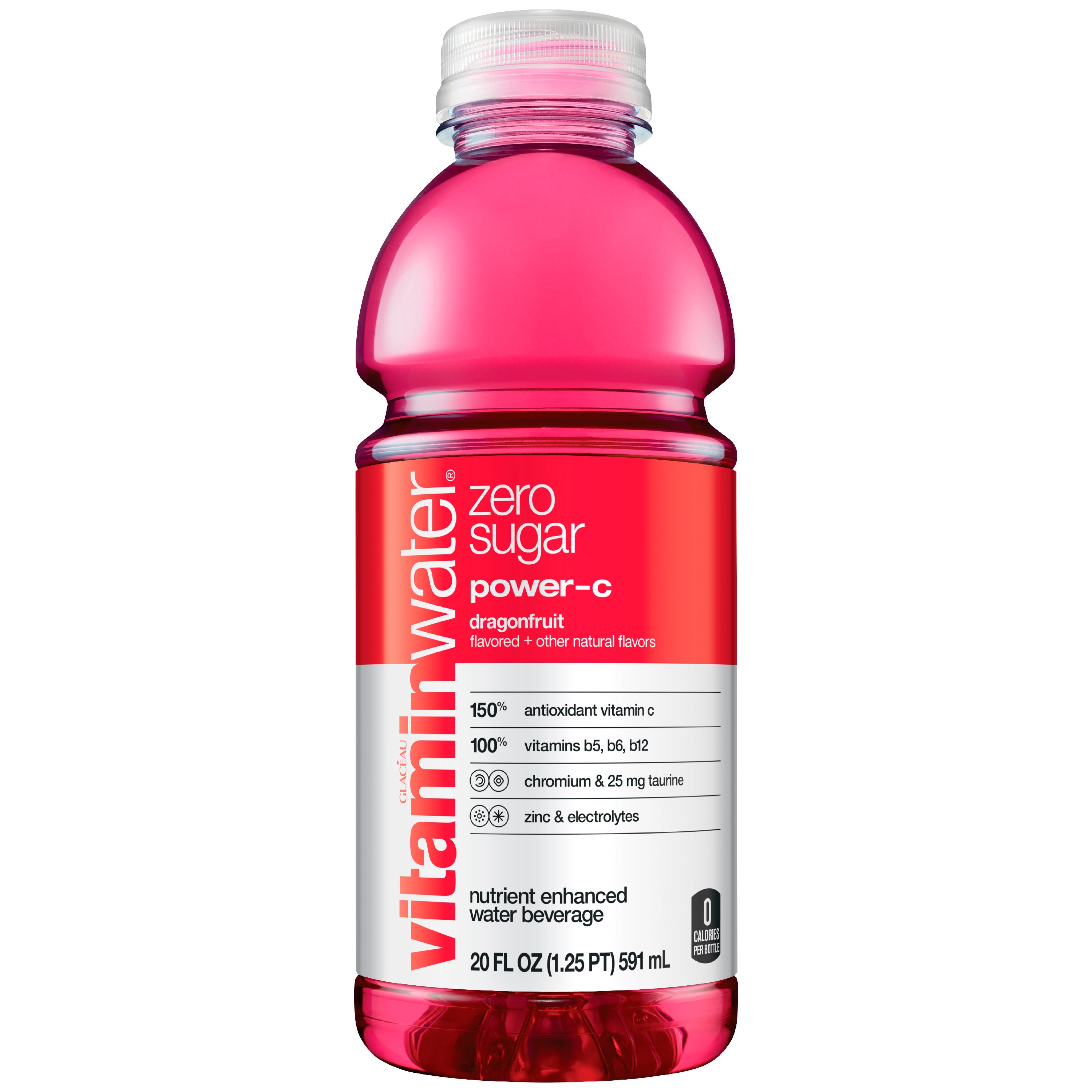 Glaceau Vitaminwater Zero Power-C Dragonfruit Water Beverage - Shop ...