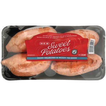 H-E-B Fresh Sweet Potatoes, 4 ct