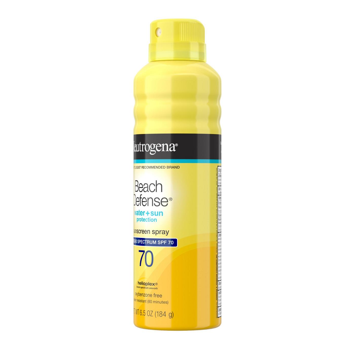 Neutrogena Beach Defense Spray Sunscreen - SPF 70; image 3 of 8