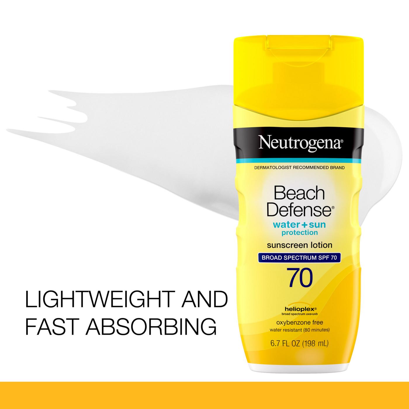 Neutrogena Beach Defense Sunscreen Lotion - SPF 70; image 8 of 8