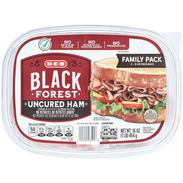 H-E-B Black Forest Ham Lunch Meat - Family Pack, 16 oz