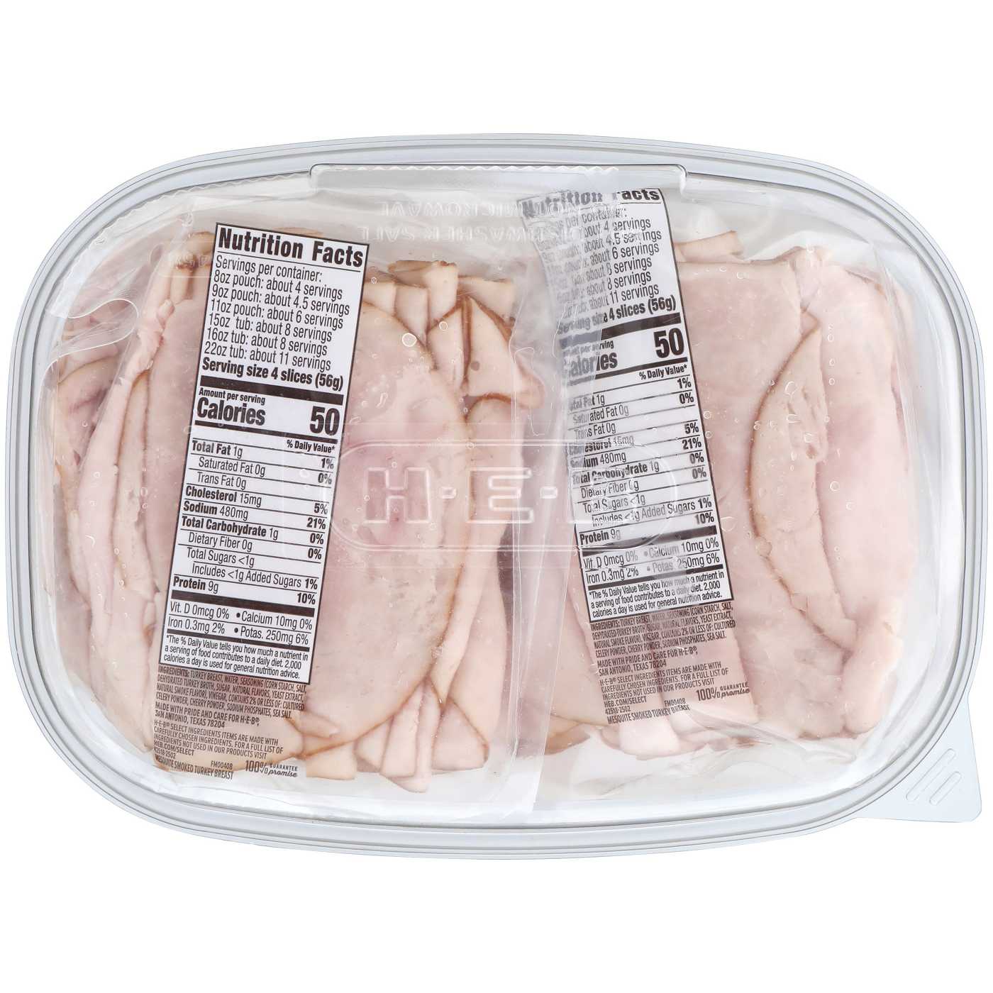 H-E-B Mesquite-Smoked Turkey Breast Lunch Meat - Family Pack; image 2 of 2