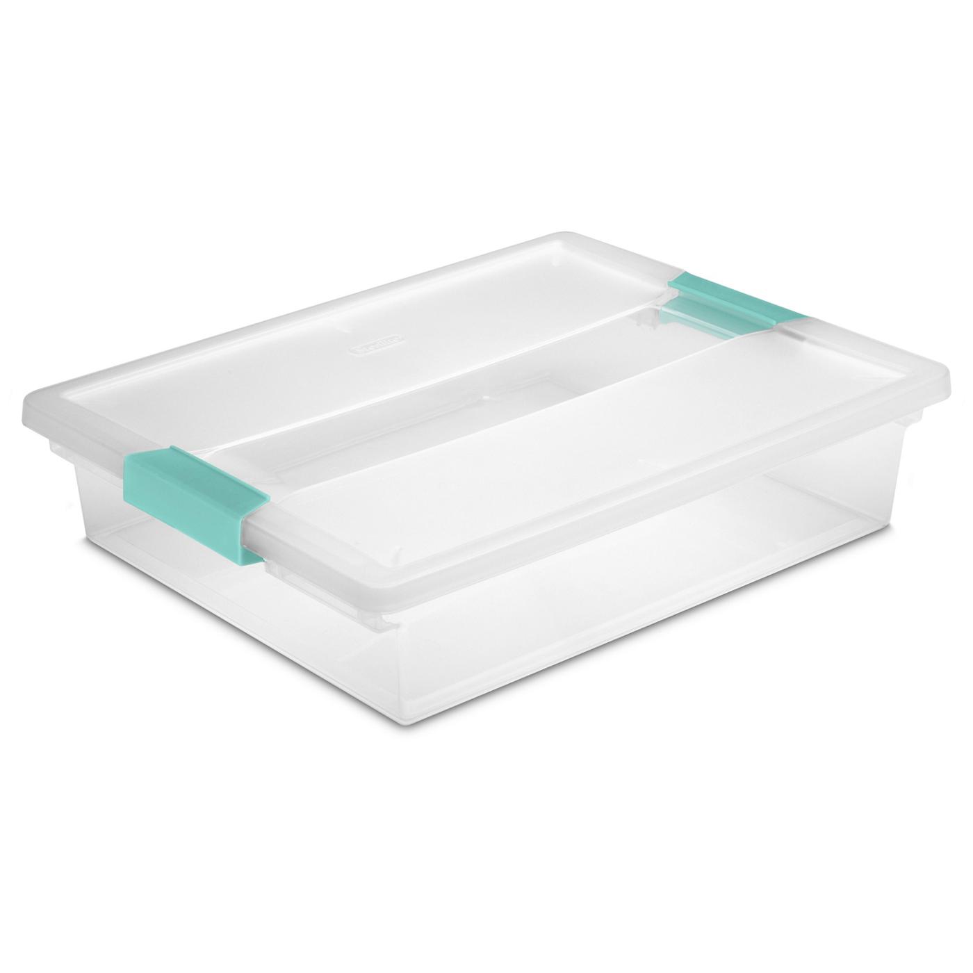 Sterilite Large Clip Box with Blue Latches; image 1 of 2