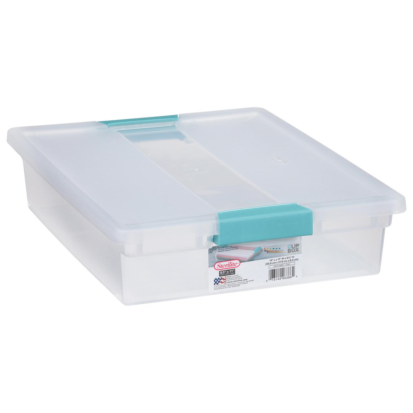Sterilite Large Clip Box with Blue Latches; image 2 of 2