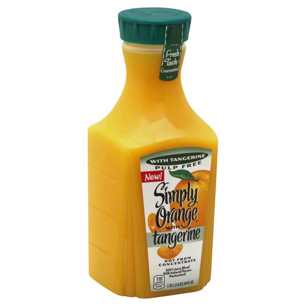 Simply Orange Pulp Free Orange with Tangerine Juice Blend ...