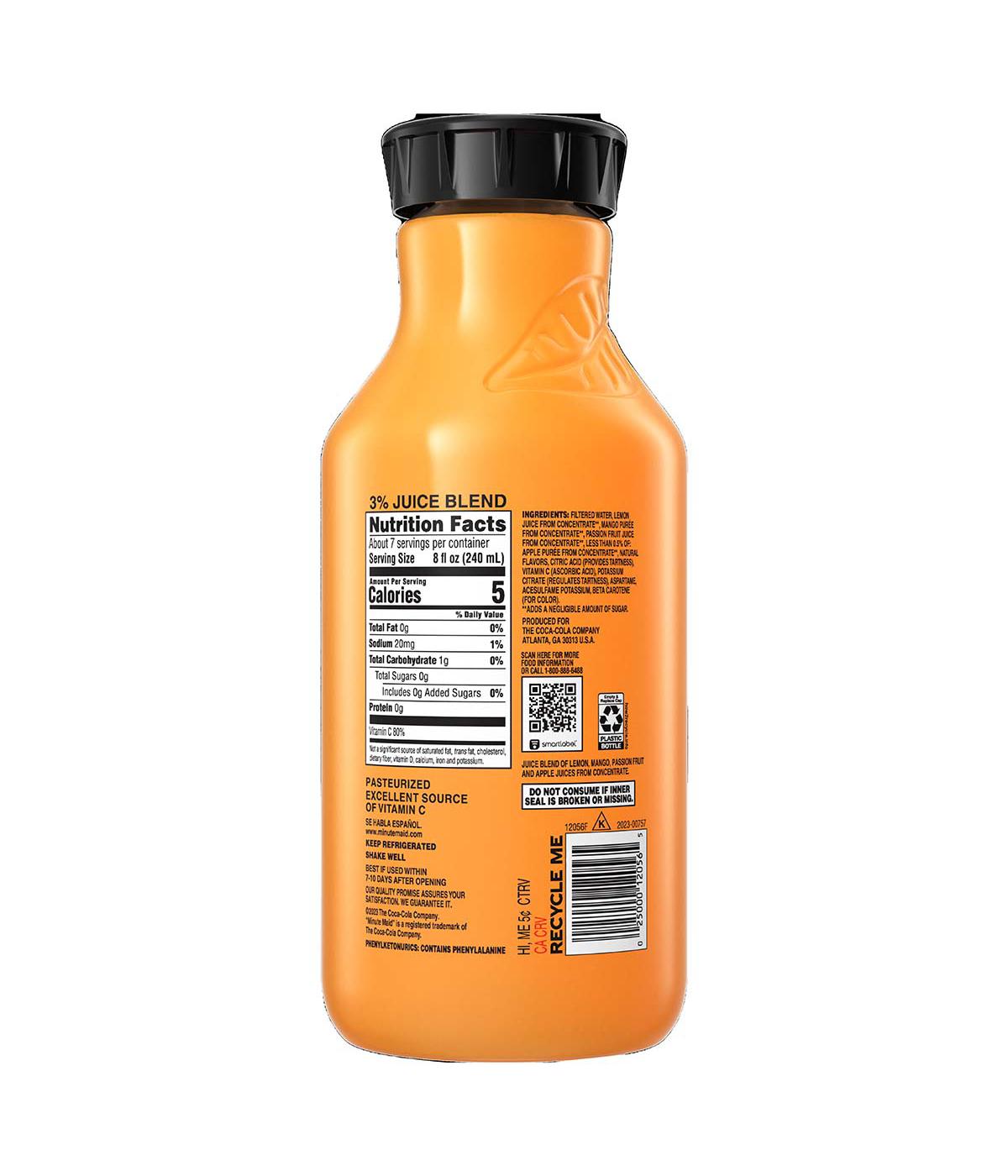 Minute Maid Zero Sugar Mango Passion Fruit Drink; image 2 of 2