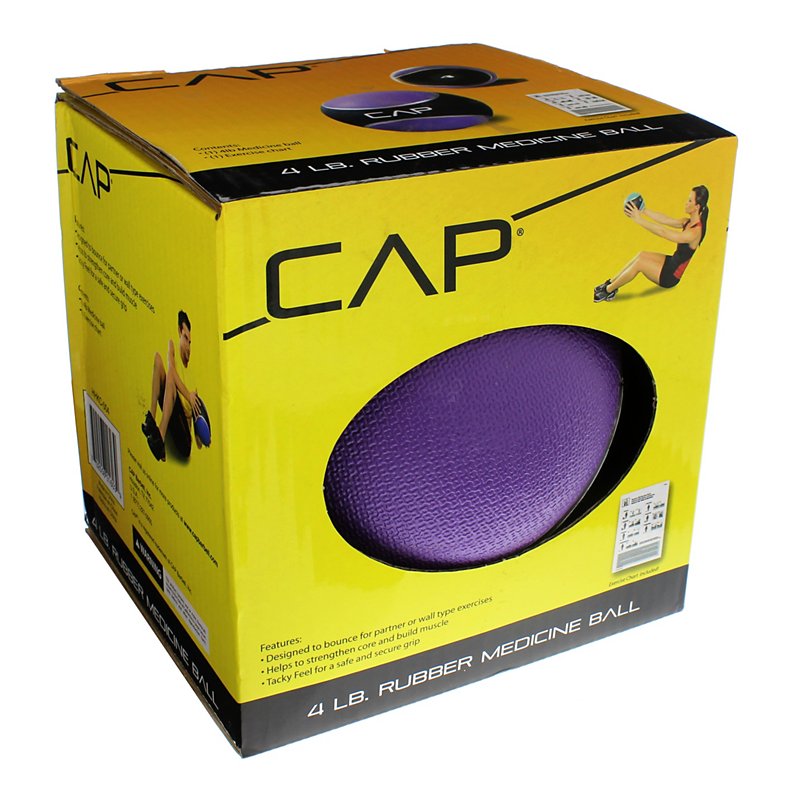 Tarief Schrijfmachine Omleiding CAP 4 lb Rubber Medicine Ball, Purple - Shop Patio & Outdoor at H-E-B
