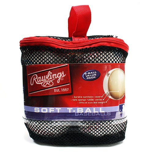 Rawlings Soft TBall Baseballs 6Ball Value Pack Shop Fitness