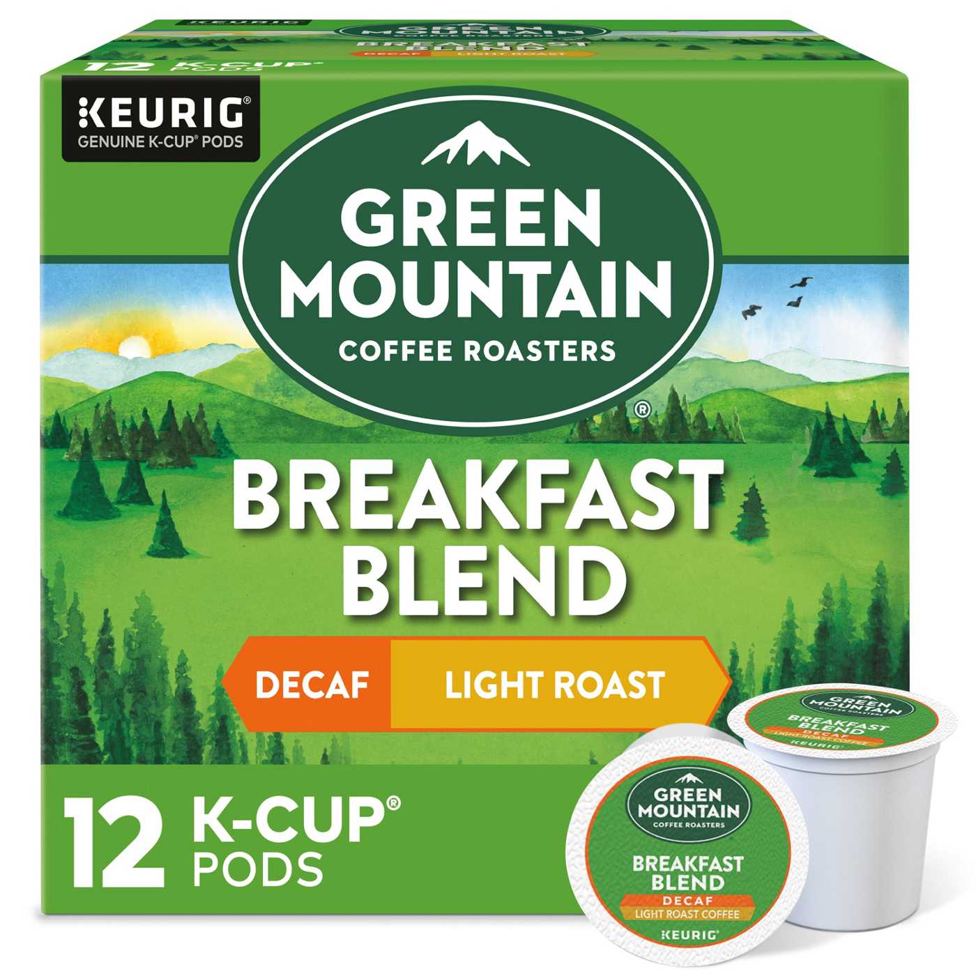 Green Mountain Coffee Breakfast Blend Decaf Light Roast Single Serve Coffee K Cups; image 1 of 6