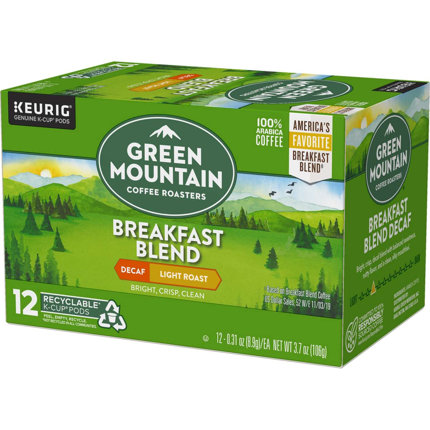 Green Mountain Coffee Breakfast Blend Decaf Light Roast Single Serve Coffee K Cups; image 4 of 6