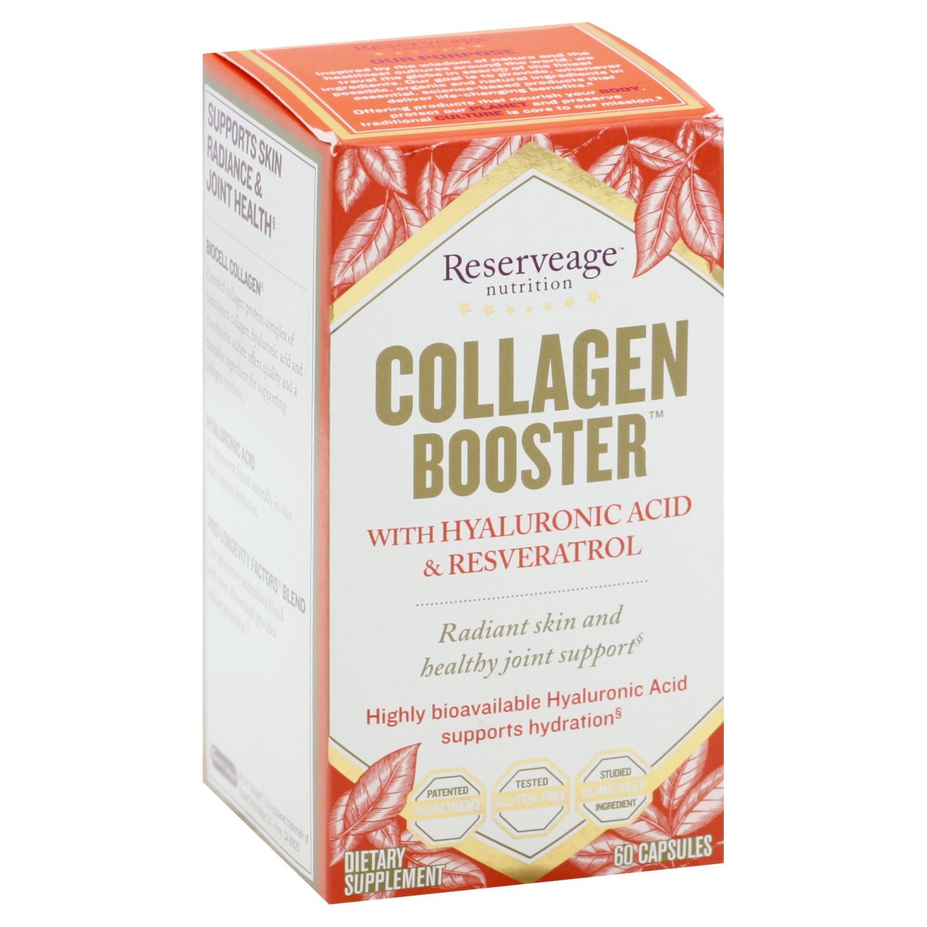 Reserveage Organics Collagen Booster with Hyaluronic acid and