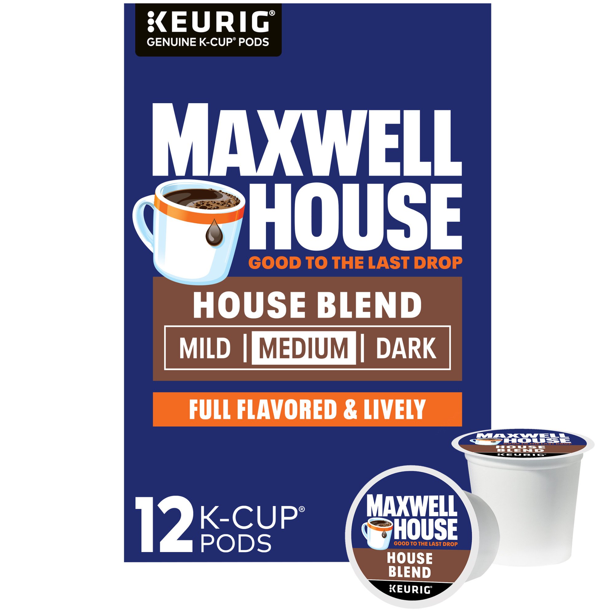 Maxwell House House Blend Medium Roast Single Serve Coffee K Cups ...