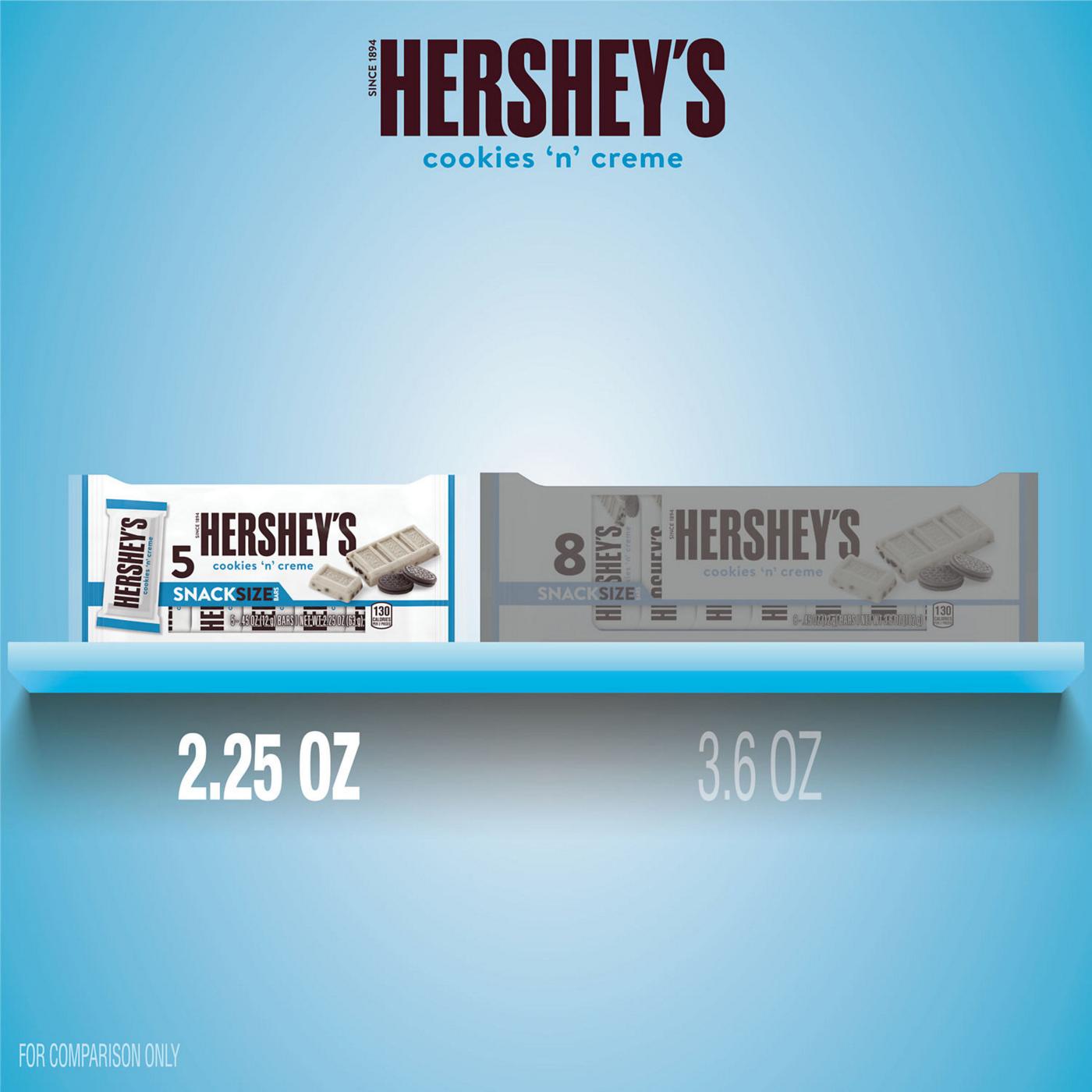 Hershey's Cookies 'n' Creme Snack Size Candy Bars; image 7 of 7