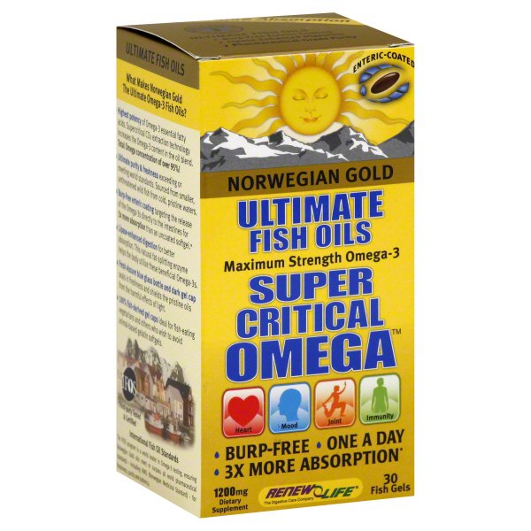 Renew Life Norwegian Gold Ultimate Fish Oils Maximum Strength Super