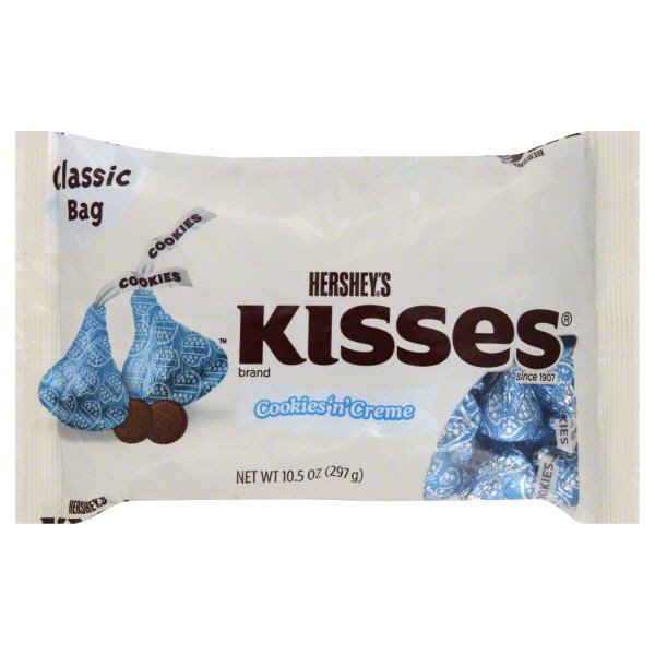 Hershey's Kisses Cookies 'n' Creme Candy Classic Bag Shop Snacks