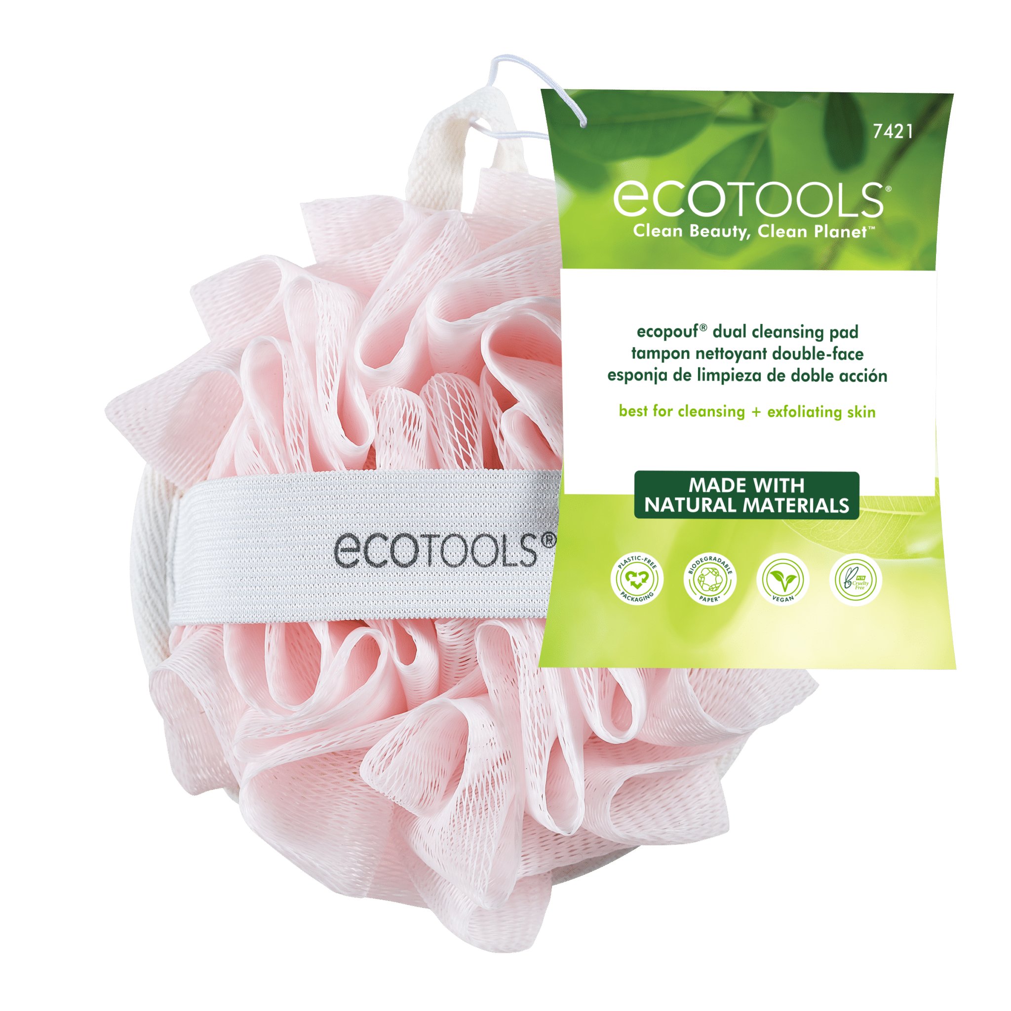EcoTools Ecopouf Dual Cleansing Pad Loofah - Shop Accessories at H-E-B