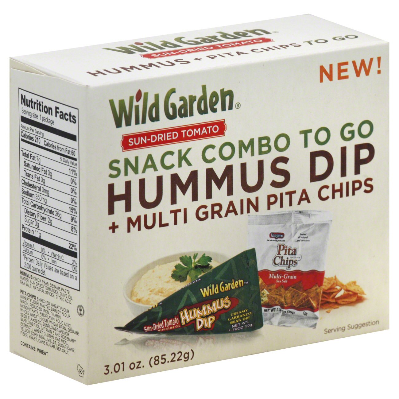 Wild Garden Sun Dried Tomato Snack Combo Hummus & Pita Chips Shop