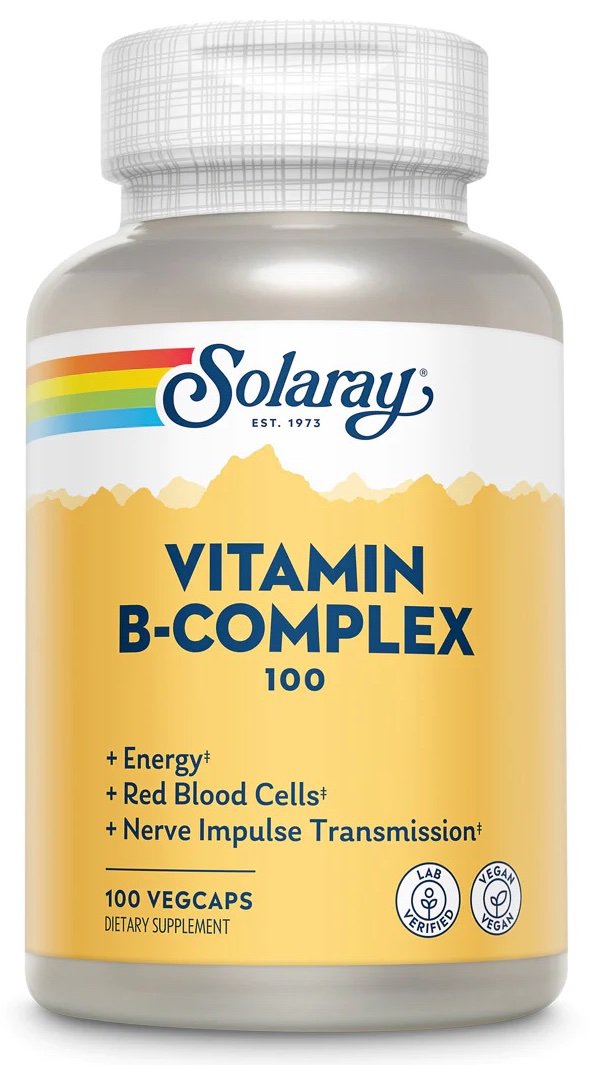 Solaray Vitamin B-Complex 100 Vegcaps, 100 ct
