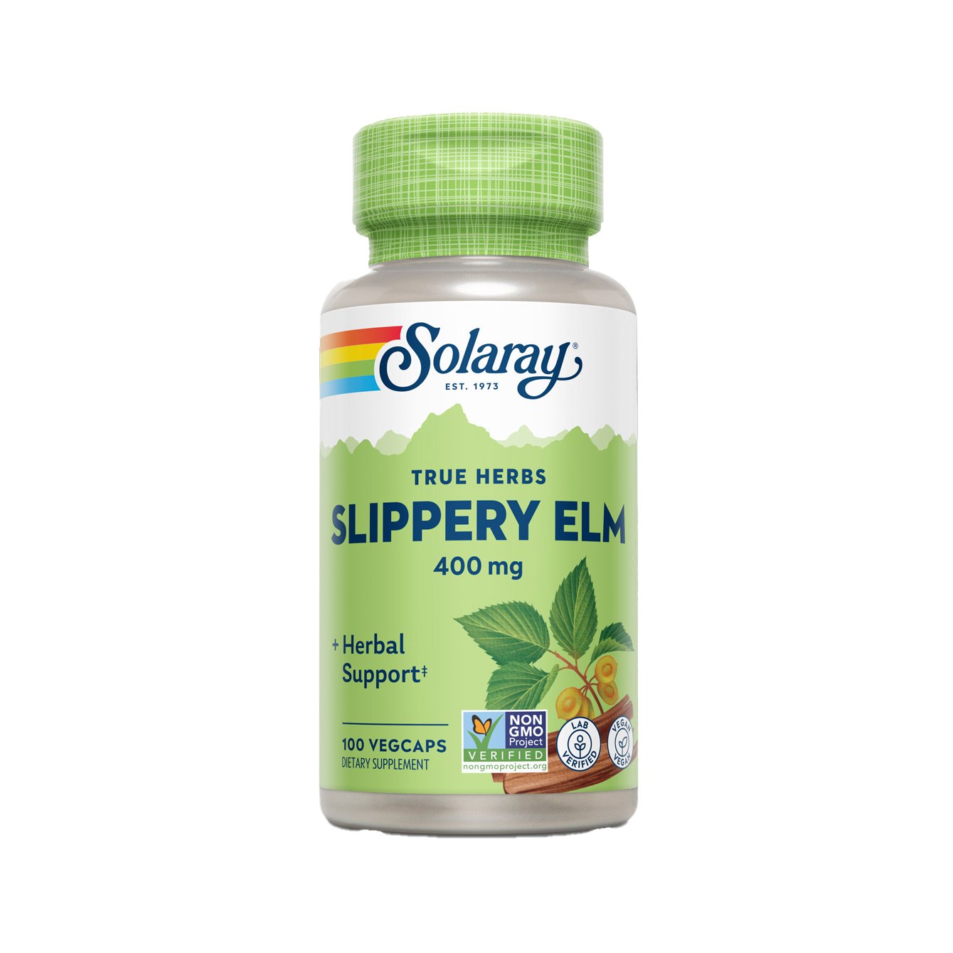 Solaray Slippery Elm 400mg Vegcaps, 100 ct