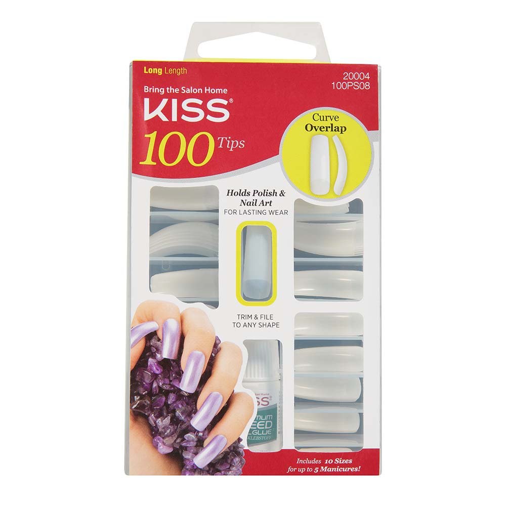 Kiss Curve Overlap Long Length Nail Tip Kit Shop Nail sets at HEB