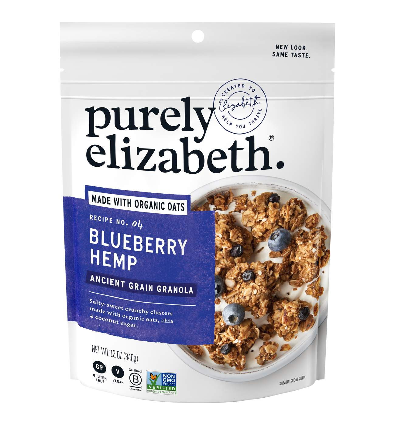 Purely Elizabeth Organic Blueberry Hemp Ancient Grain Granola; image 1 of 6