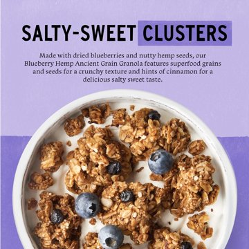 Purely Elizabeth Organic Blueberry Hemp Ancient Grain Granola