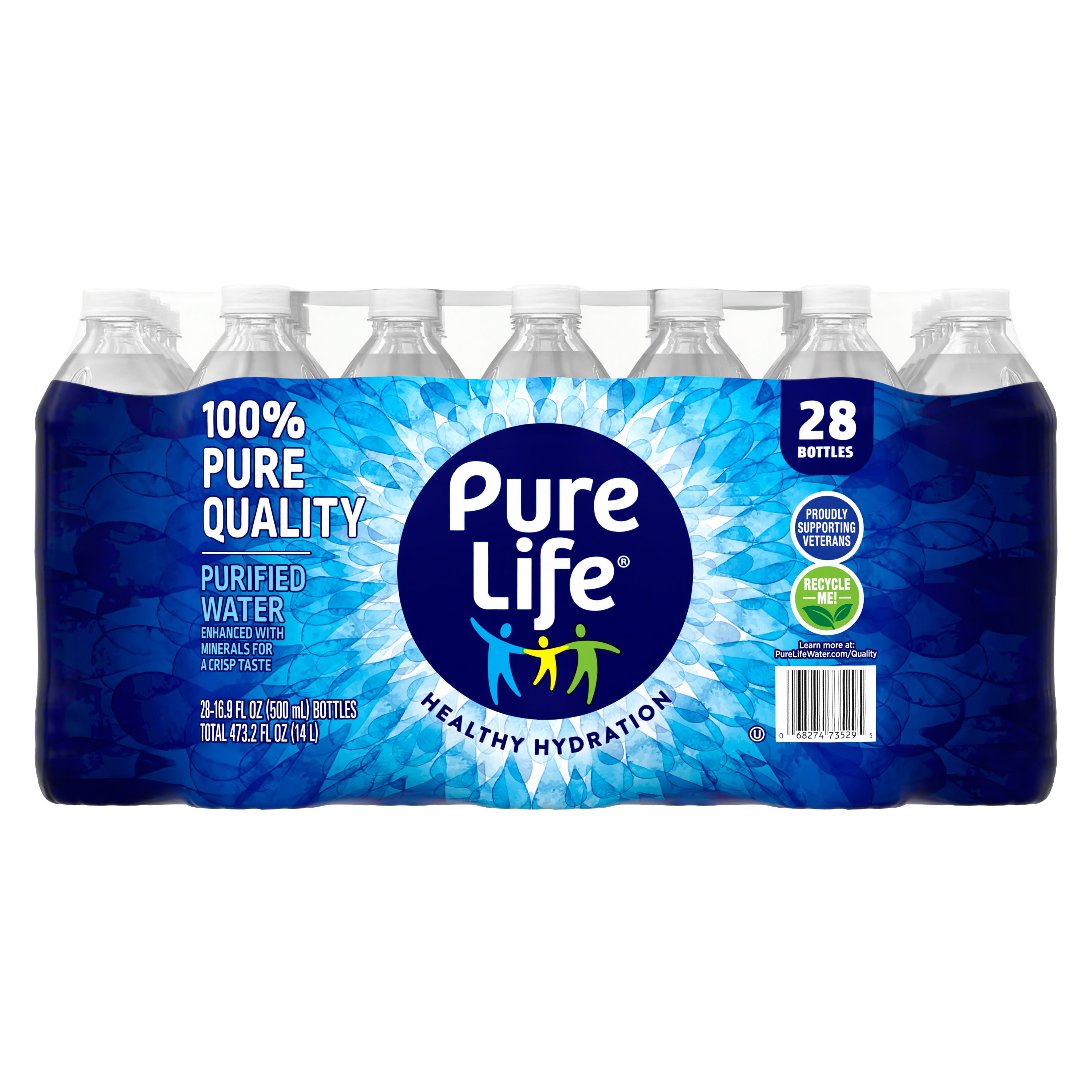 Pure Life Purified Water 16.9 oz Bottles