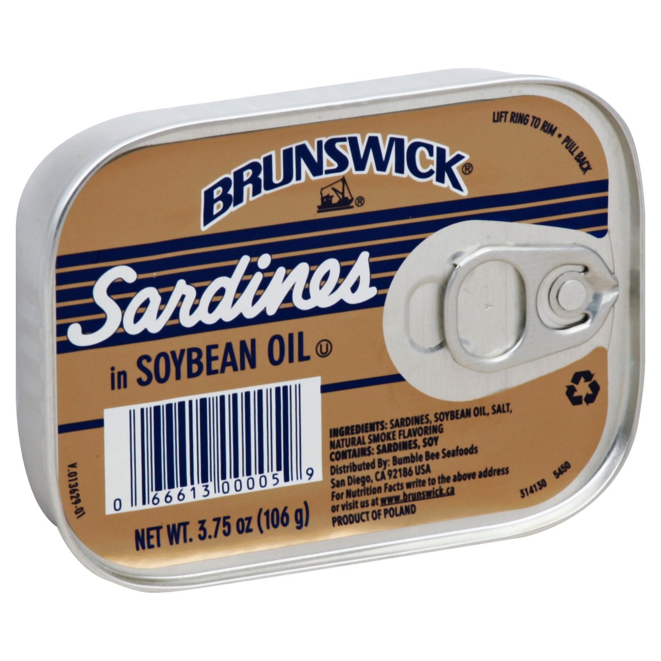 Brunswick Sardines in Soybean Oil Shop Canned & Dried Food at HEB