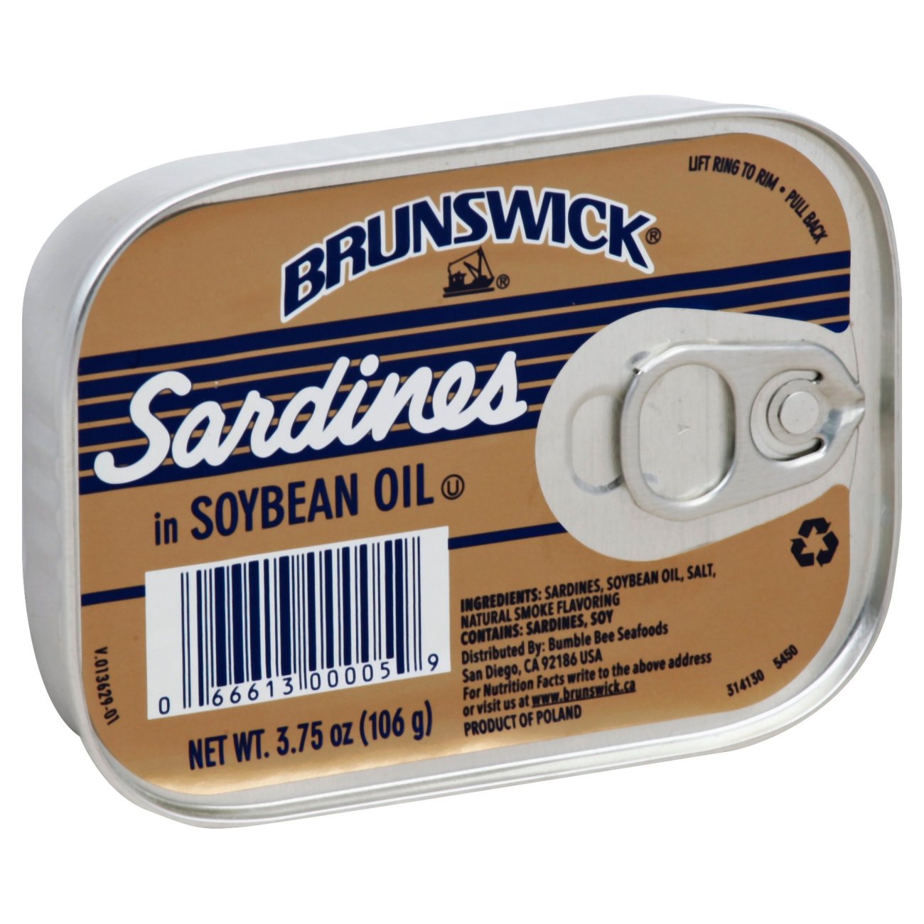 Brunswick Sardines in Soybean Oil Shop Seafood at HEB