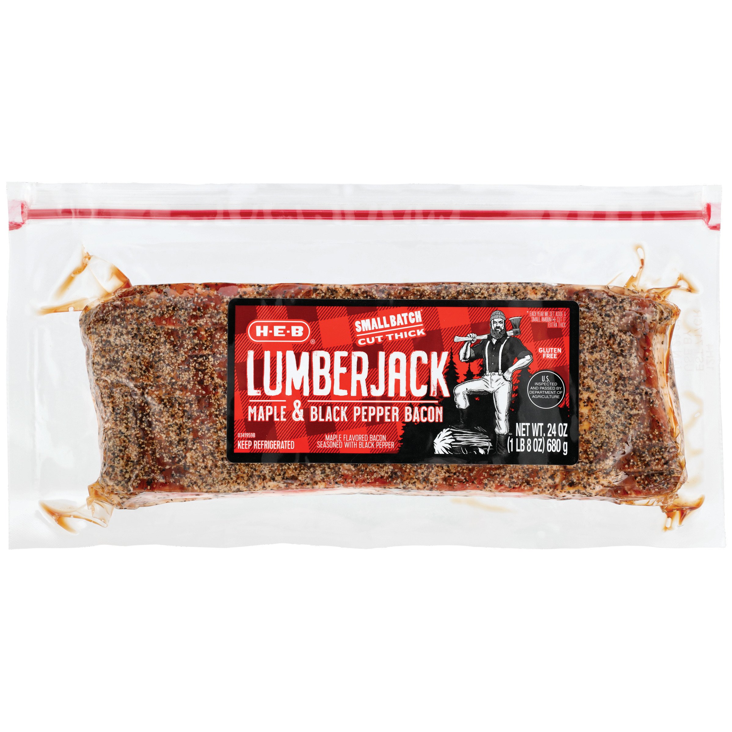 HEB Maple & Black Pepper Lumberjack Thick Cut Bacon Shop Bacon at HEB