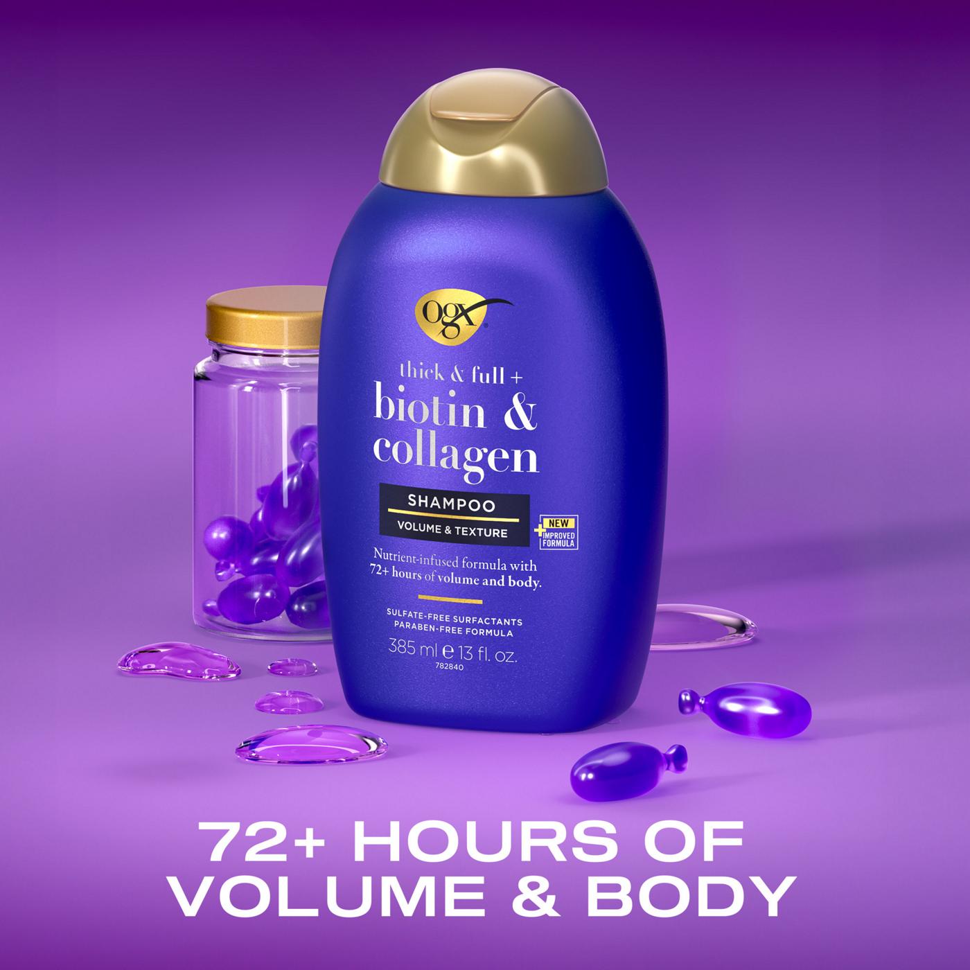 OGX Thick & Full + Biotin & Collagen Volume Shampoo; image 5 of 8
