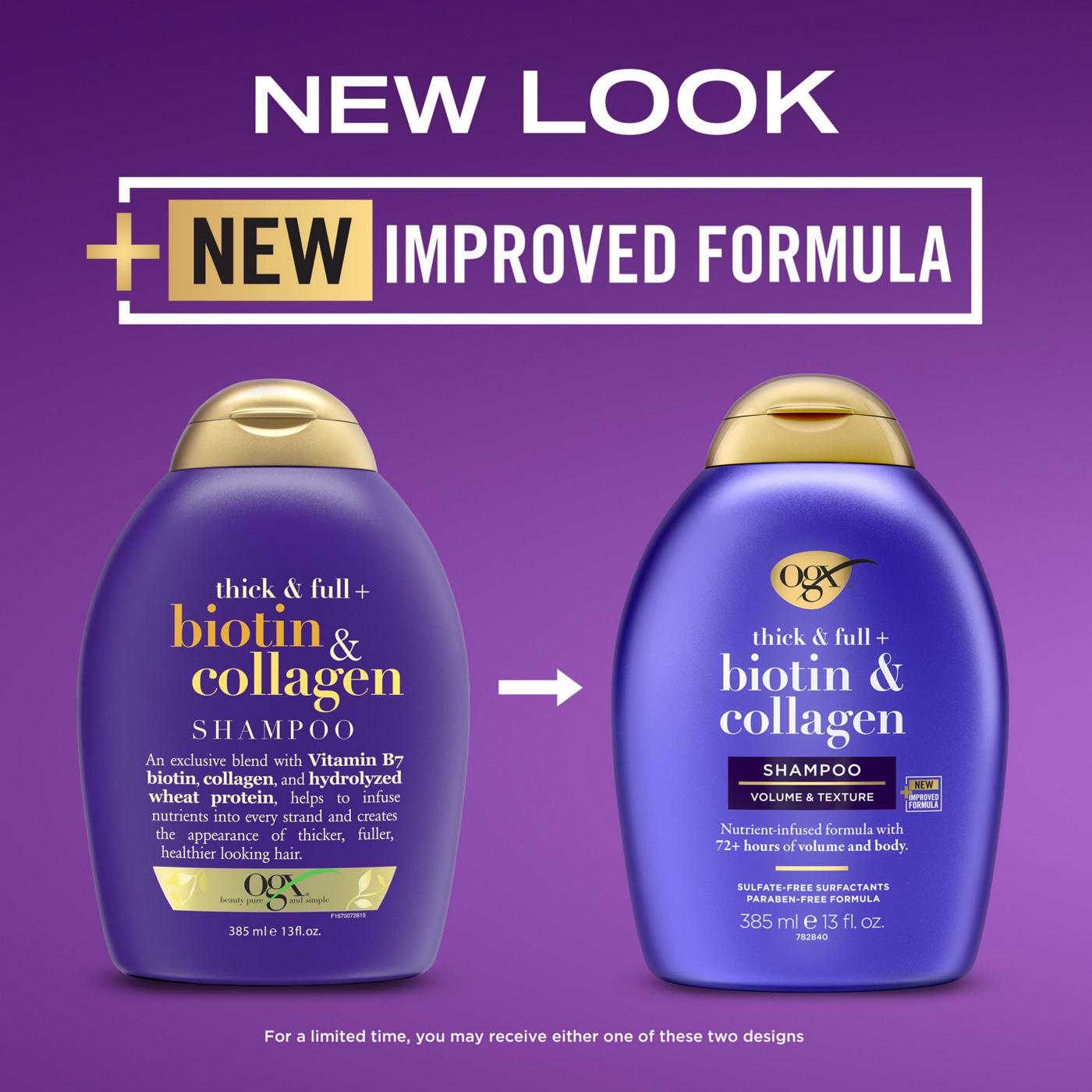 OGX Thick & Full + Biotin & Collagen Volume Shampoo; image 6 of 8