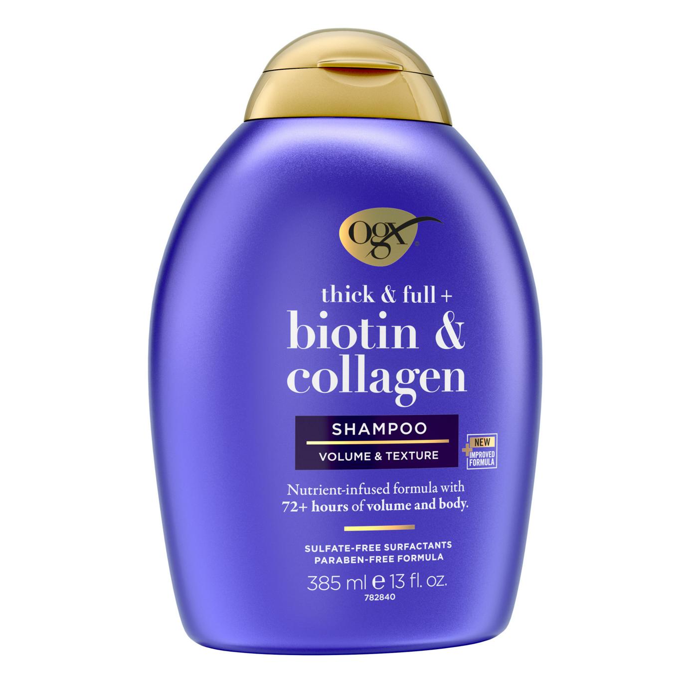 OGX Thick & Full + Biotin & Collagen Volume Shampoo; image 8 of 8